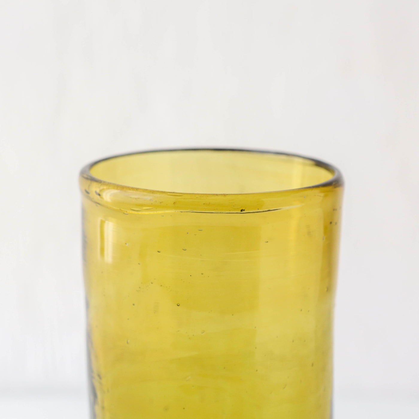 Olive Hand Blown Drinking Glass