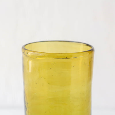 Olive Hand Blown Drinking Glass