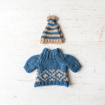 Knitted Sweater & Hat - Dad Mouse Clothes