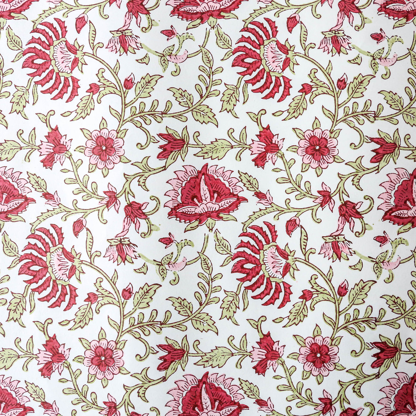 Hand Block Printed Wrap - Festive Flora