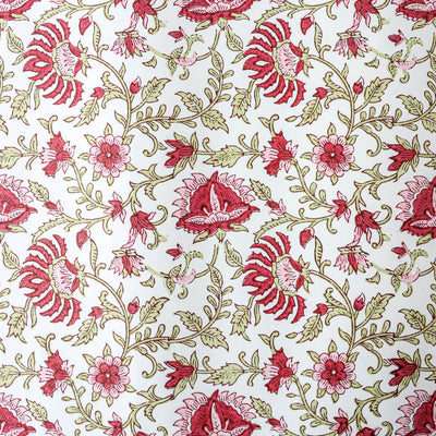 Hand Block Printed Wrap - Festive Flora