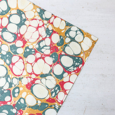 Hand Marbled Wrap - Festive Bubbles