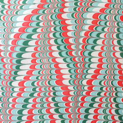 Hand Marbled Wrap - Festive Scallops