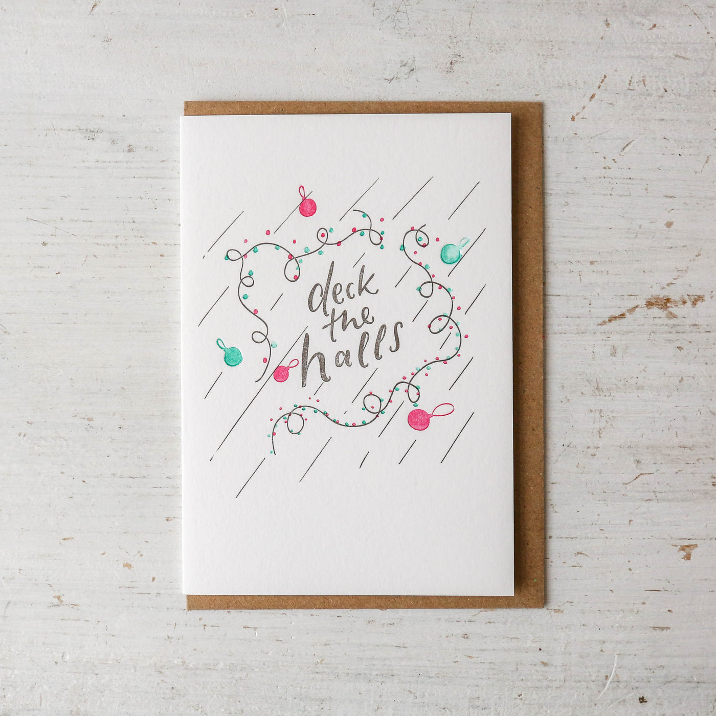 Deck the Halls - Letterpress Card