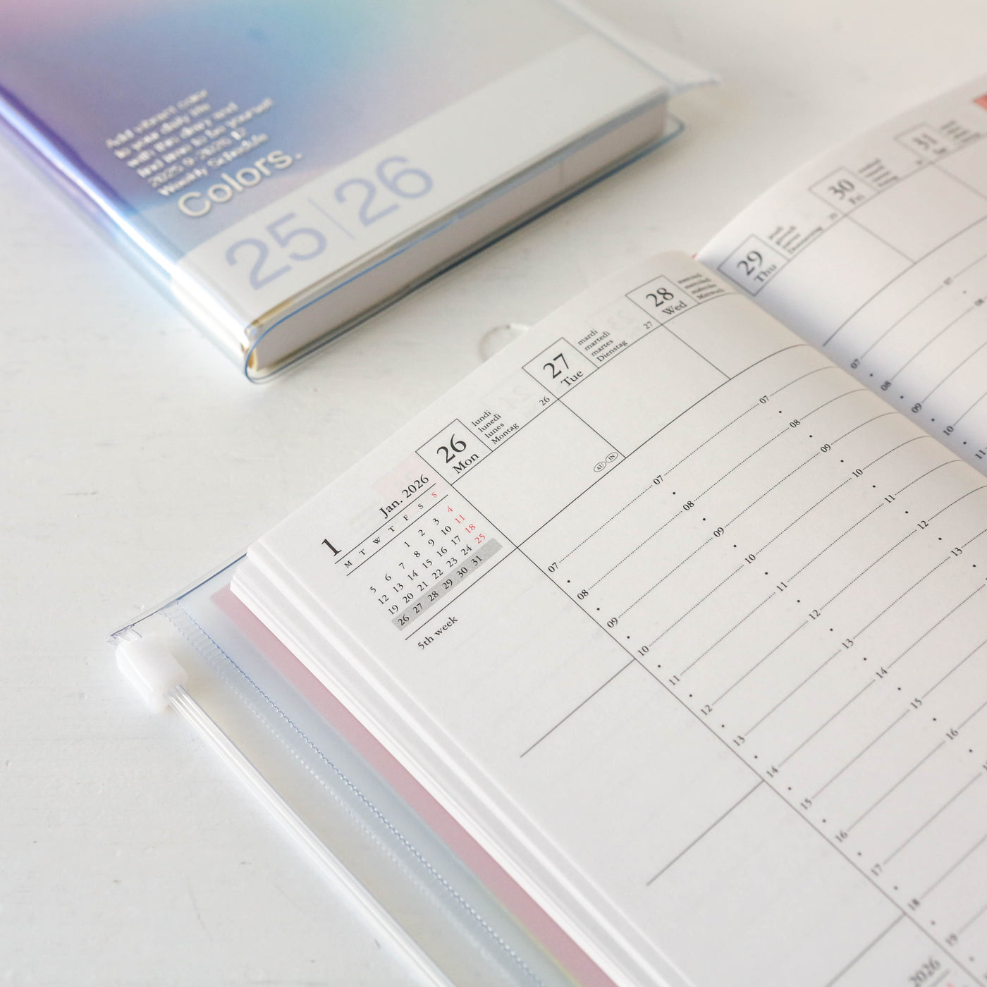 A6 Gradient Colors. Wallet Diary - 2026
