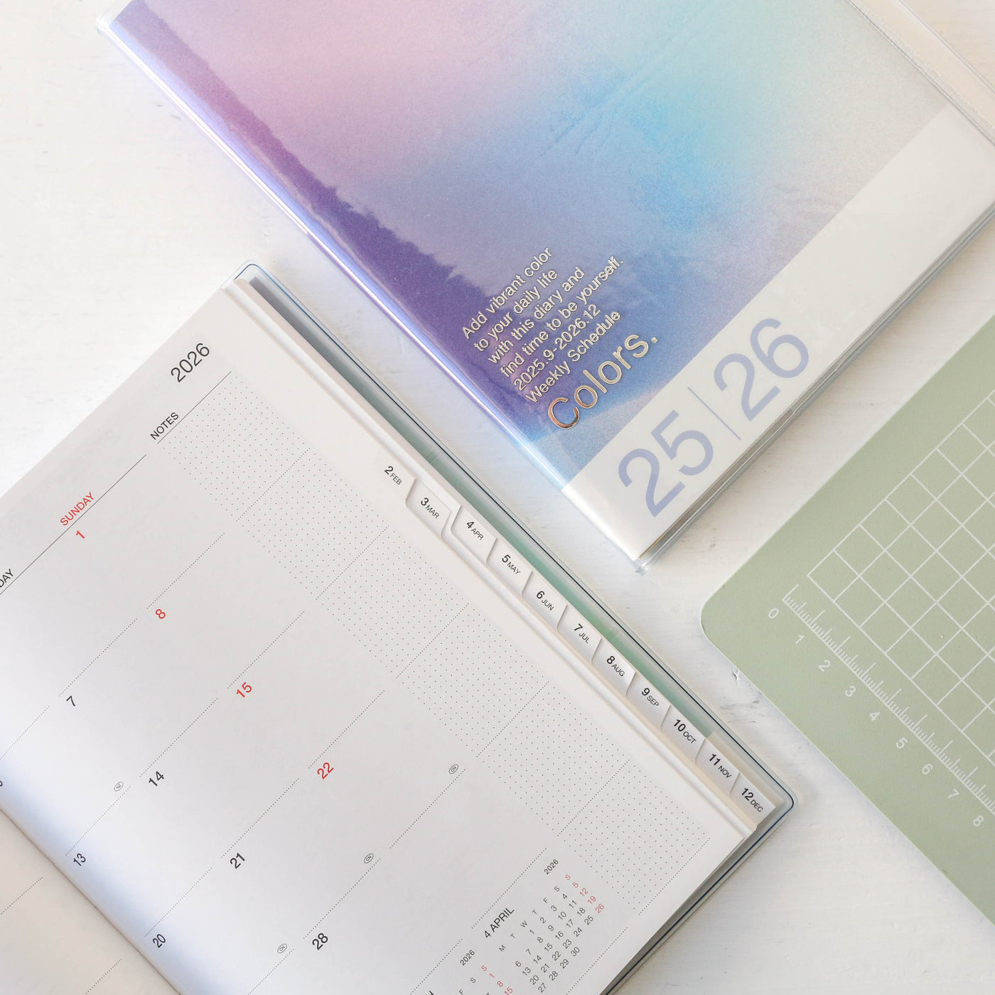 A5 Gradient Colors. Wallet Diary - 2026
