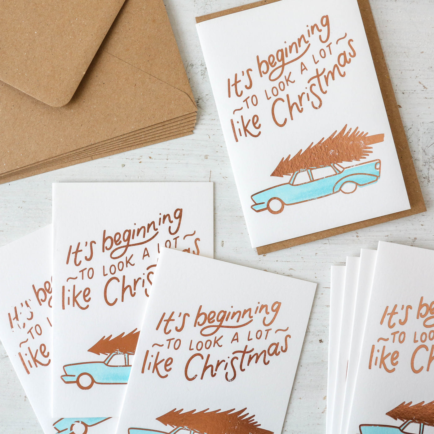 Beginning To Look A Lot Like Christmas - Pack of 8 Christmas Cards