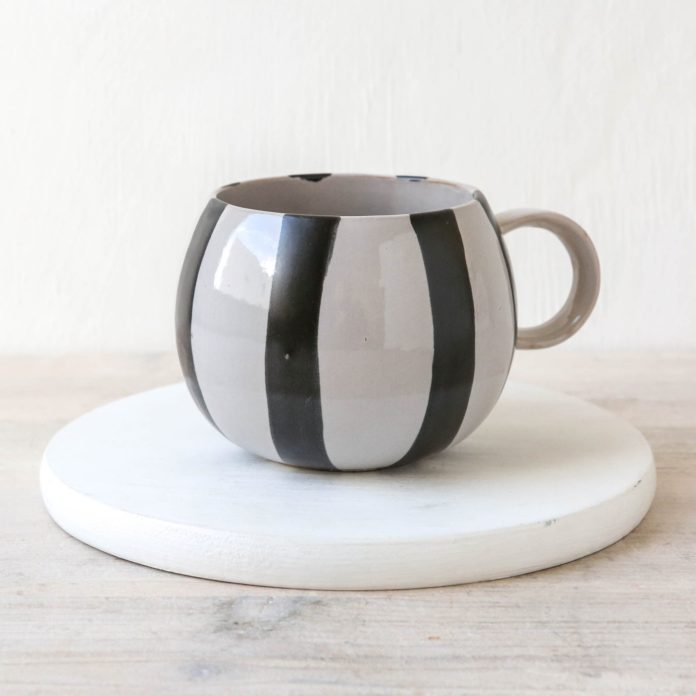 Serina Striped Stoneware Mug