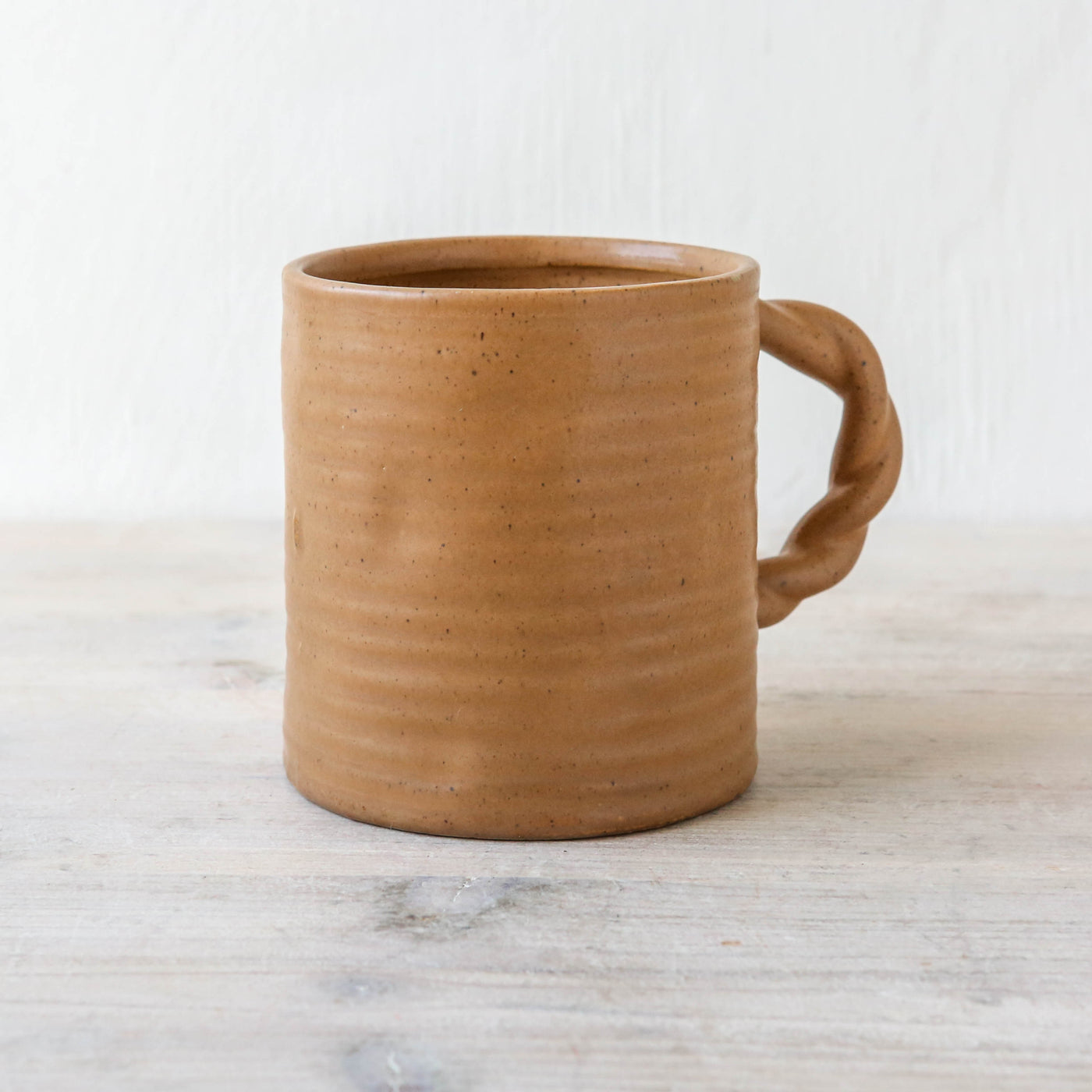 Reanna Braided Handle Mug - Brown