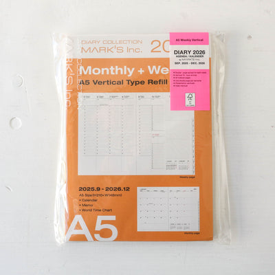 A5 Wallet Diary Refill - 2026