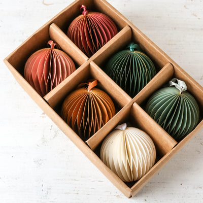 7cm Paper Honeycomb Decorations - Set of 6