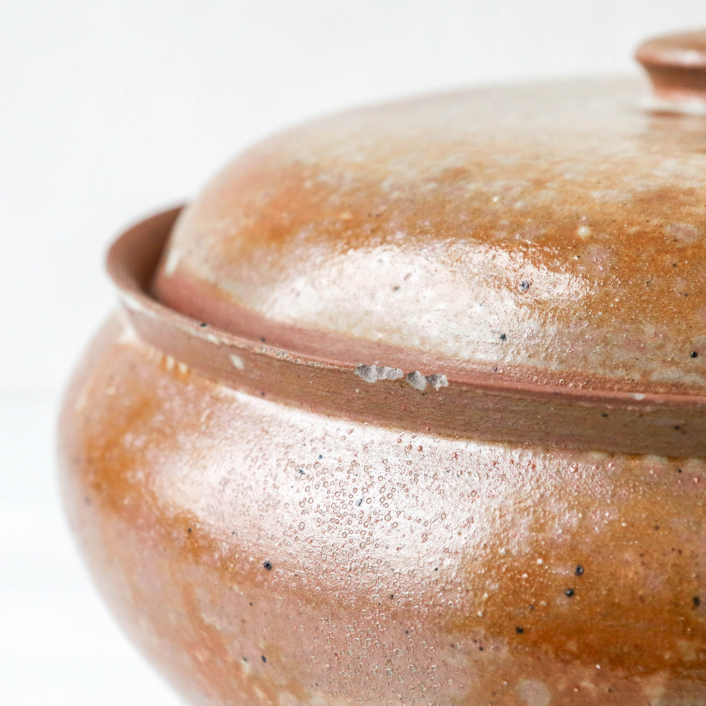 Rustic Stoneware Lidded Casserole Dish