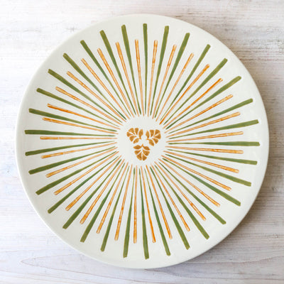SALE Heikki Decorative Stoneware Serving Plate - Green