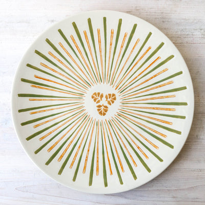 Heikki Decorative Stoneware Serving Plate - Green