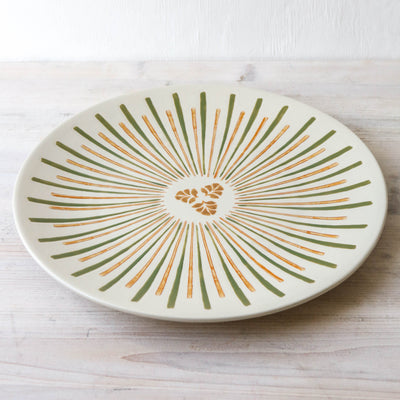 SALE Heikki Decorative Stoneware Serving Plate - Green