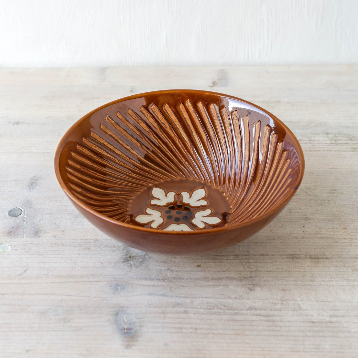 Heikki Decorative Stoneware Bowl - Brown