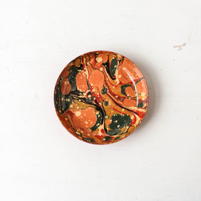 Marbled Round Enamel Tray