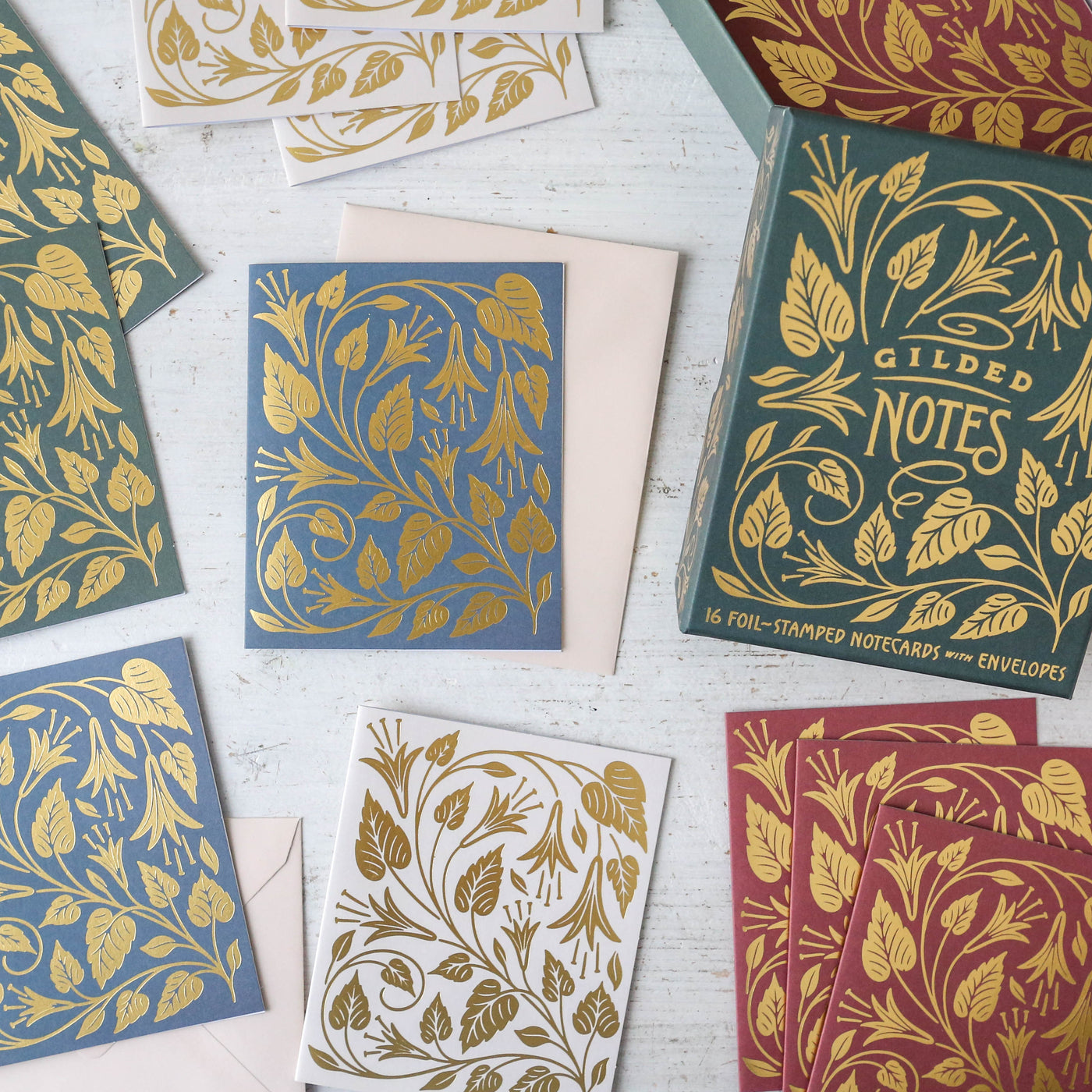 Gilded Notes - 16 Notecard Set