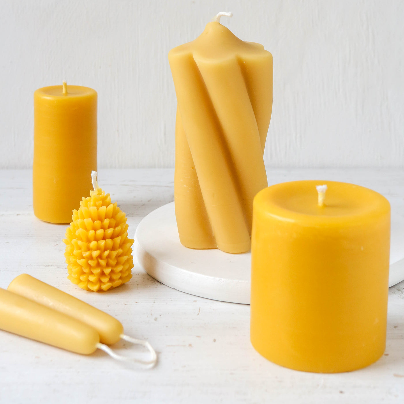 Delicate Pine Cone Pure Beeswax Candle