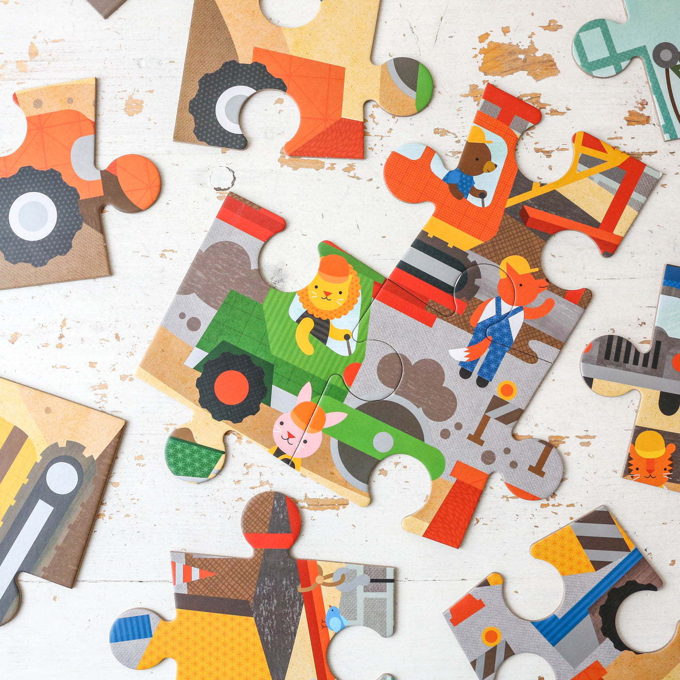 Construction Site 24-Piece Floor Puzzle