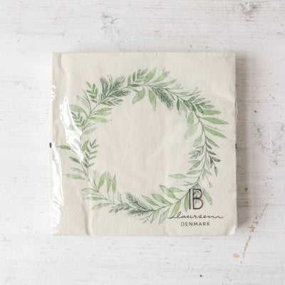 Wreath Design Paper Napkins - 20 Pack
