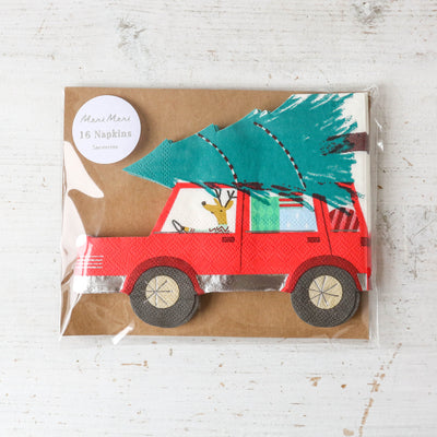 Driving Reindeer Festive Napkins