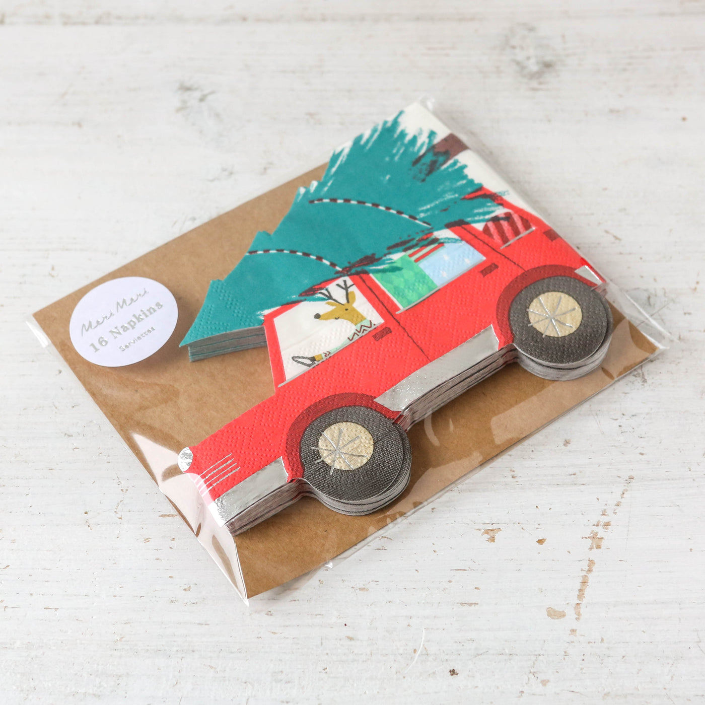 Driving Reindeer Festive Napkins