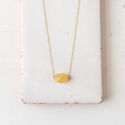 Dadli Dainty Gold Necklace - Citrine