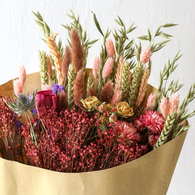 Extra Large Dried Flower Bouquet - Burgundy