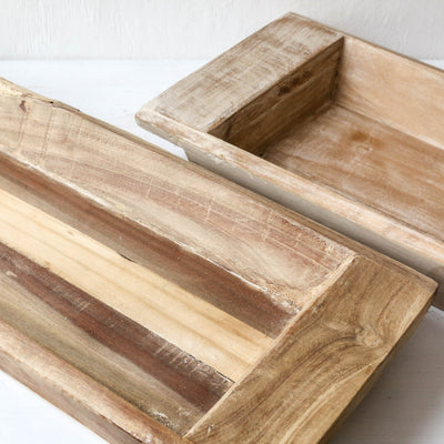 Deep Rustic Wooden Tray