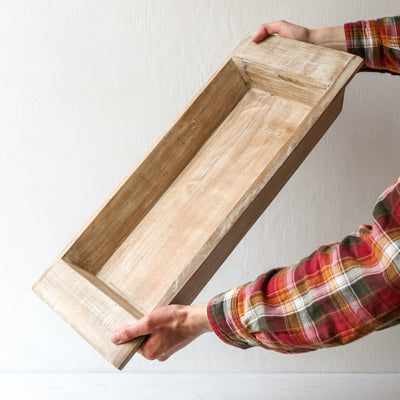 Deep Rustic Wooden Tray