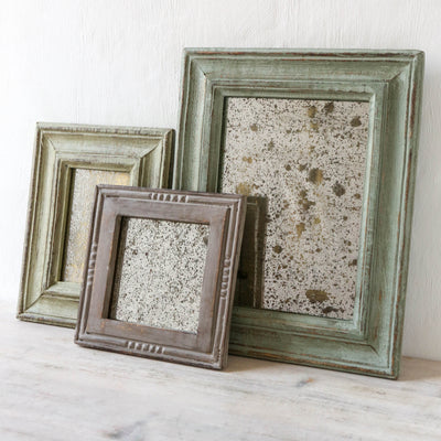 Distressed Rustic Mirror - Green