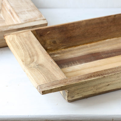 Deep Rustic Wooden Tray