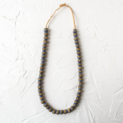 Recycled Glass Beads - 14mm Dark Grey