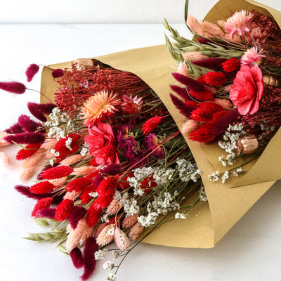 Extra Large Festive Dried Flower Bouquet - Red