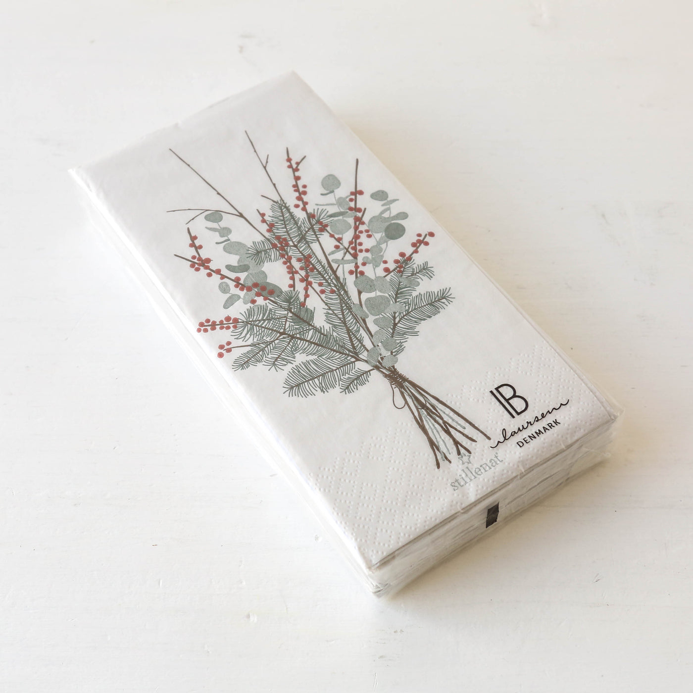 Christmas Bouquet Design Paper Napkins - 16 Pack