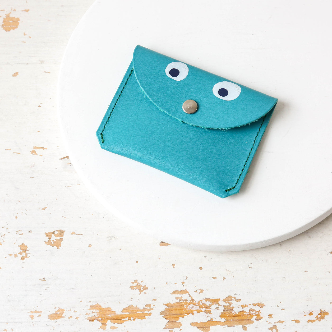 Leather Googly Eye Mini Money Purse