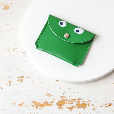 Leather Googly Eye Mini Money Purse