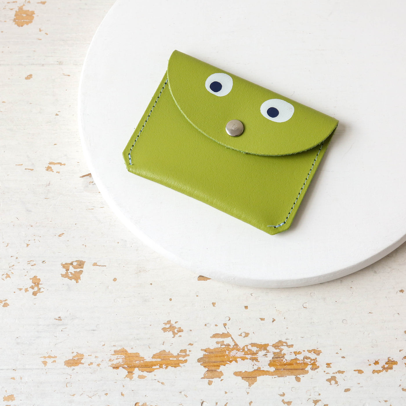 Leather Googly Eye Mini Money Purse