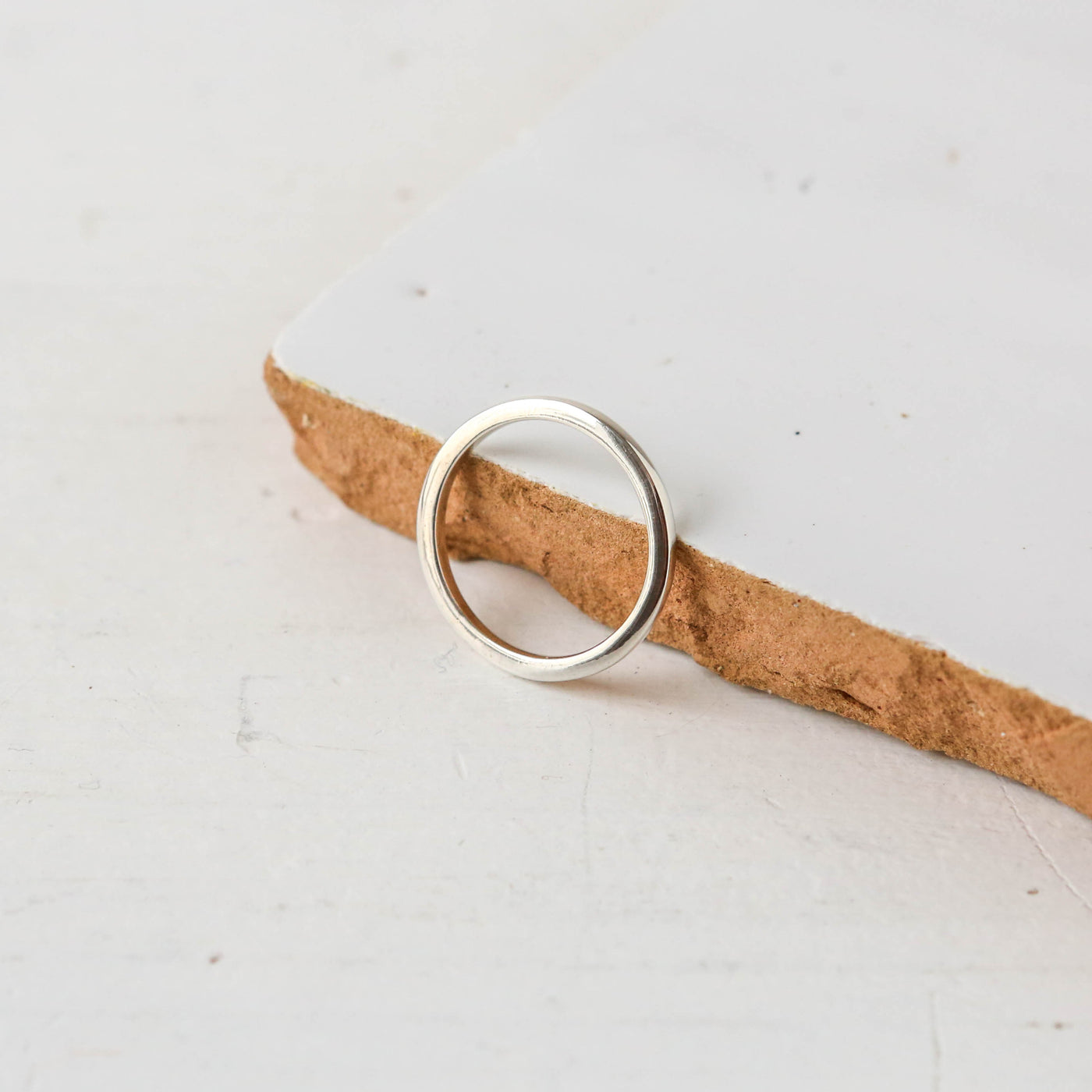 Smooth Silver Stacking Ring