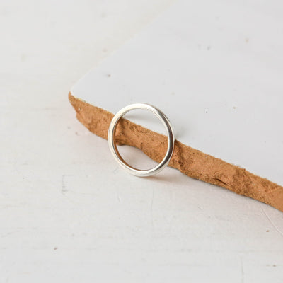 Smooth Silver Stacking Ring