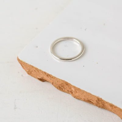 Smooth Silver Stacking Ring