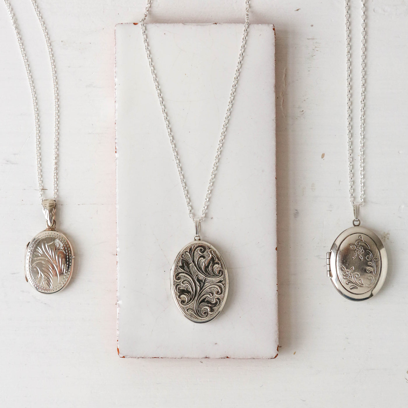 Silver Vintage Locket - Batch D, Ovals
