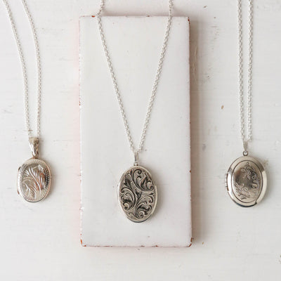 Silver Vintage Locket - Batch D, Ovals