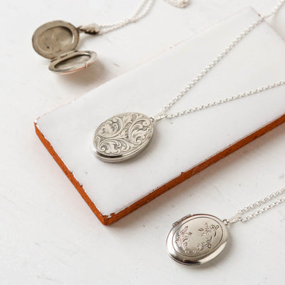 Silver Vintage Locket - Batch D, Ovals