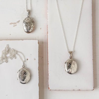 Silver Vintage Locket - Batch I, Ovals