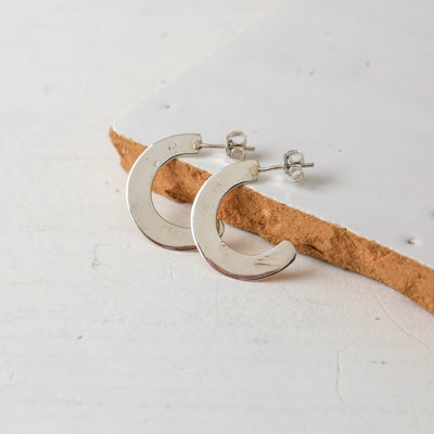 Silver Swoop Earrings