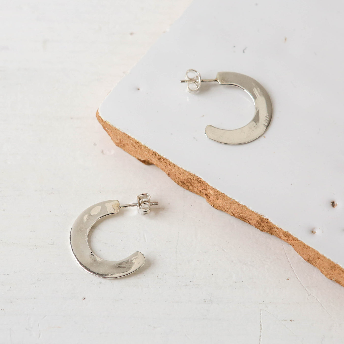 Silver Swoop Earrings