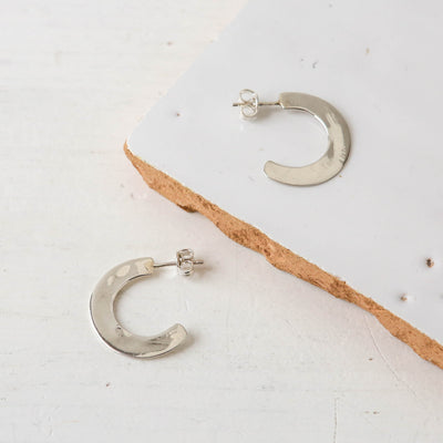 Silver Swoop Earrings