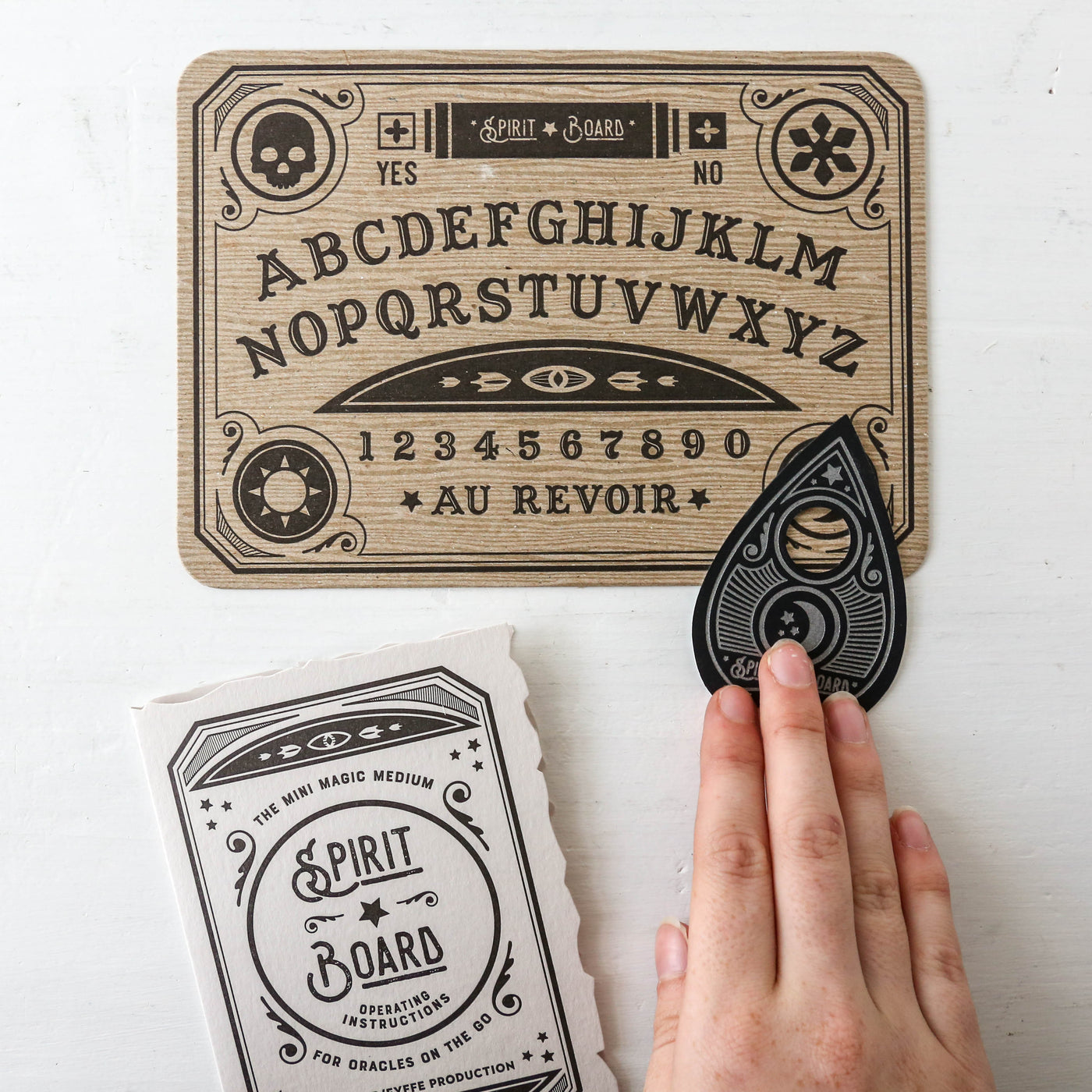 Mini Spirit Board - Letterpress Ouija Board